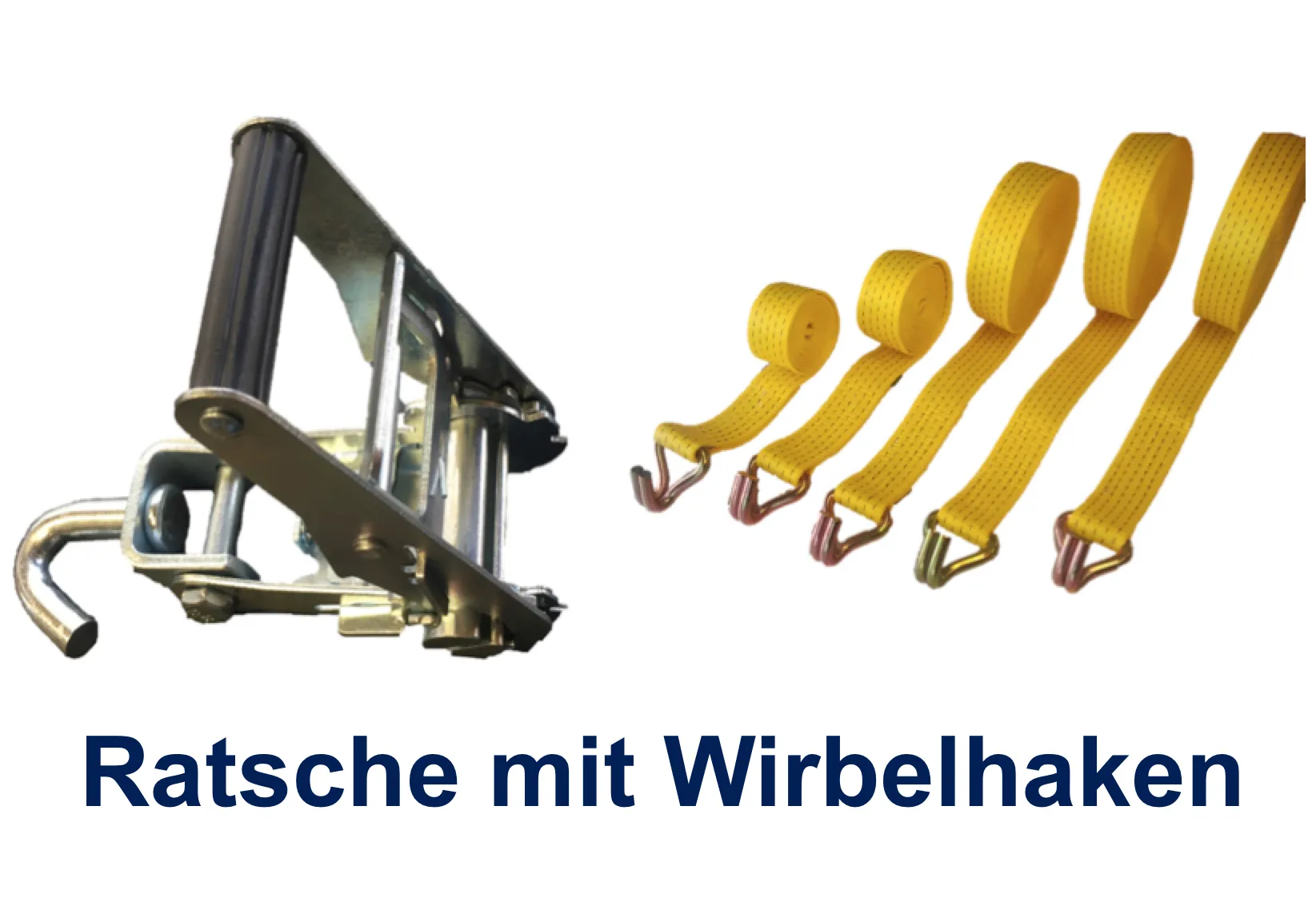 Spanngurt mit Wirbel- + Spitzhaken 5to 2,0m  