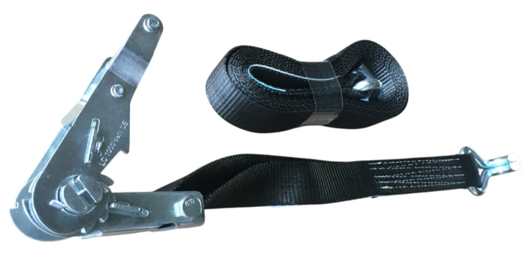 35mm Spanngurt Spitzhaken 2to 8m  Schwarz